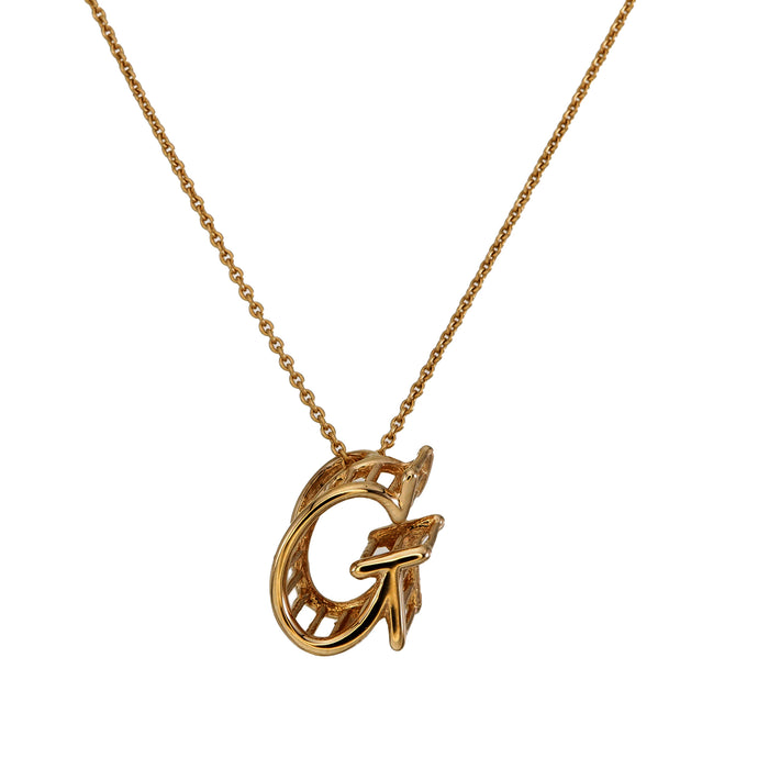 Alphabet G Necklace in 18K Yellow Gold