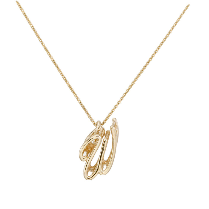Thai Alphabet " พ " equivalent to "P"  Necklace in 18K Yellow Gold