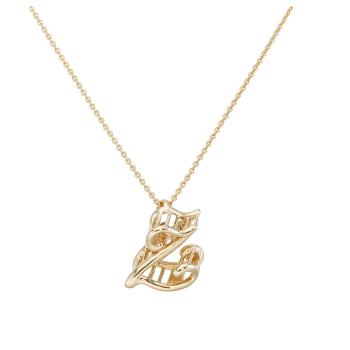 Alphabet Z Necklace in 18K Yellow Gold